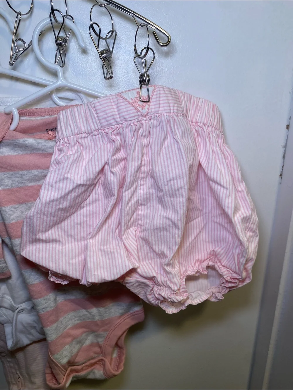 Carter's Pink & Neutral Striped Long-Sleeve Baby Bodysuit Set, with other brands